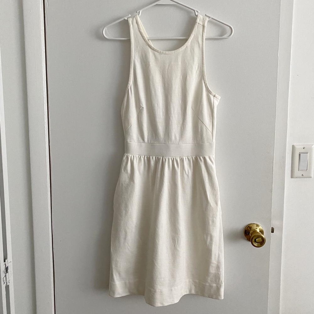 Gently worn Madewell white/beige A-line dress